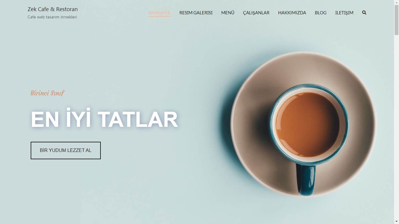 Tema 15 - Kafe, Cafe, Restoran, Fastfood Web Tasarım - Hızlı Web- Ucuz Web Sitesi