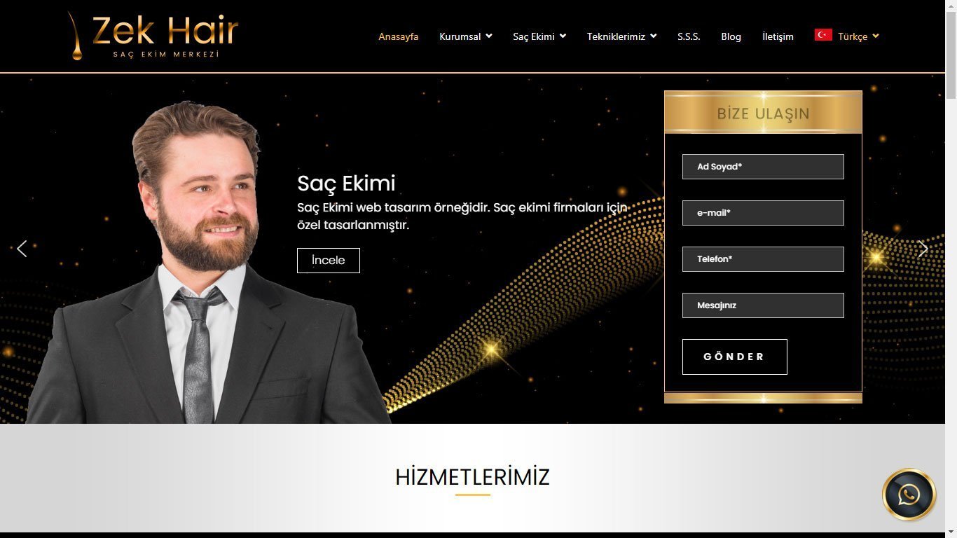 Tema 57 - Hızlı Web - Saç Ekimi Sitesi Teması - WordPress