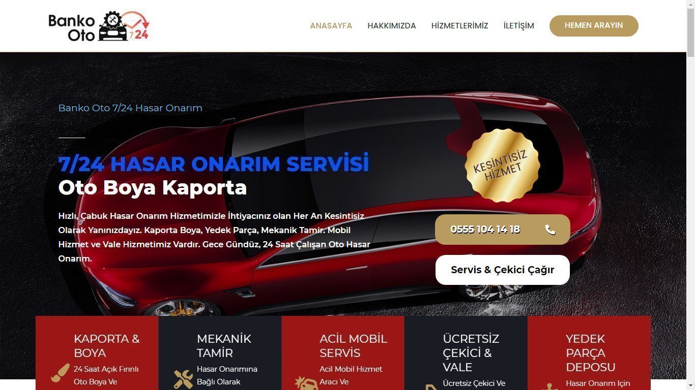 Tema 58 - Oto Servis- Oto tamir Web site Teması - WordPress - Hızlı Web - Ucuz Web Tasarım