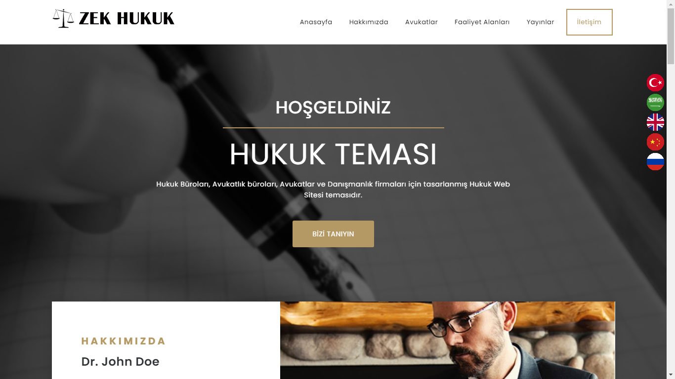 Tema 62 - Hukuk Bürosu Teması - Hızlı Web